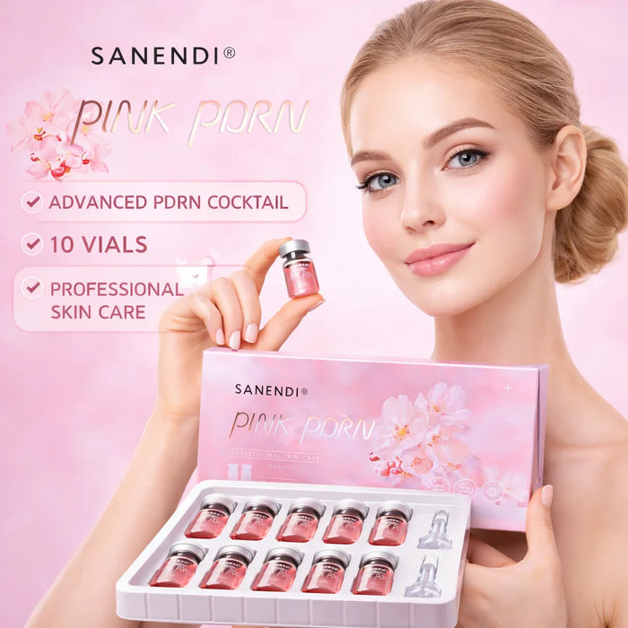 Sanendi Pink Cocktail PDRN Peptide Facial Serum For Dr.Pen Face Glowing Hyaluronic Acid Korean Skin Care 5mlX10vials