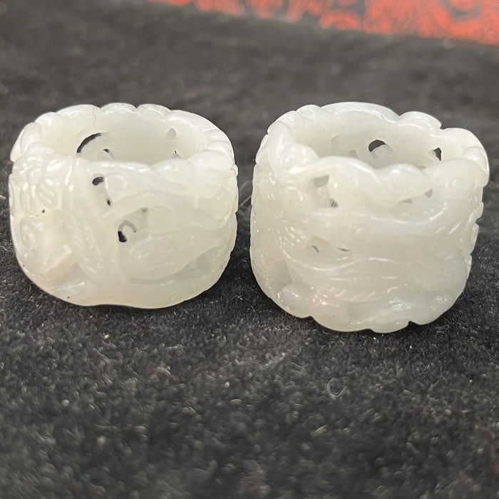 1pcs/lot Jewellery joyas homme gemstones rings antique jade wrenches classical carvings auspicious totems Collectible gifts