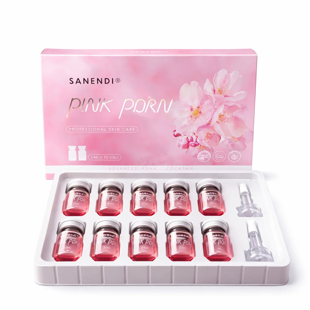 Sanendi Pink Cocktail PDRN Peptide Facial Serum For Dr.Pen Face Glowing Hyaluronic Acid Korean Skin Care 5mlX10vials