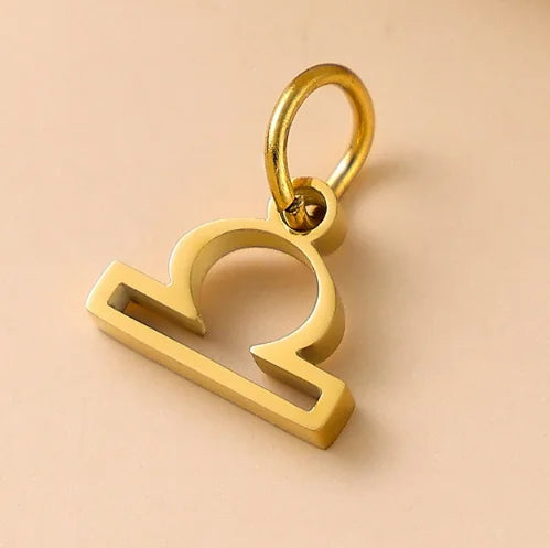 10PCS Stainless Steel Star Zodiac Sign 12 Constellation Pendant Accessories for Necklace Women Man Jewelry Gifts Wholesale