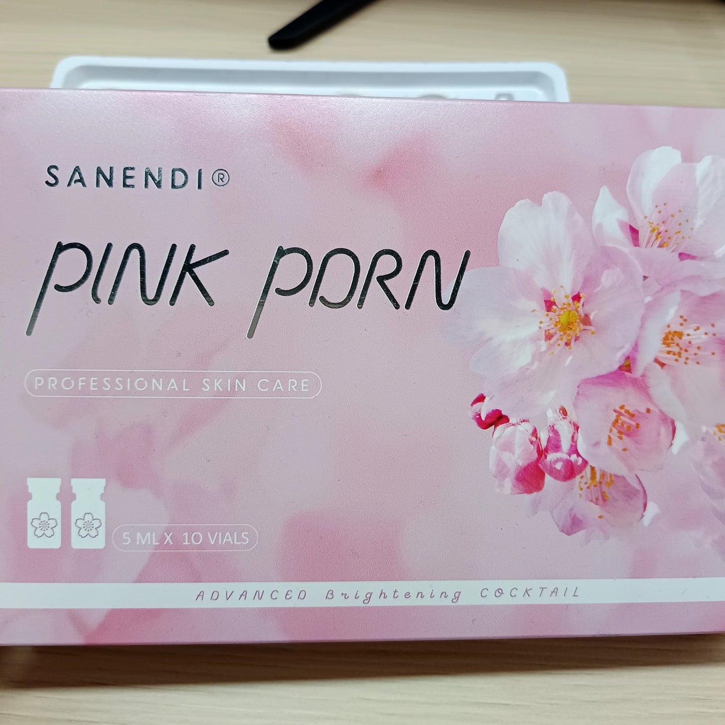 2026 SANENDI Pink PDRN Serum Cocktail Face Care Essence Hydrating Liquid Solution Korean Skin Care Glow Recipe 5ml*10 vials