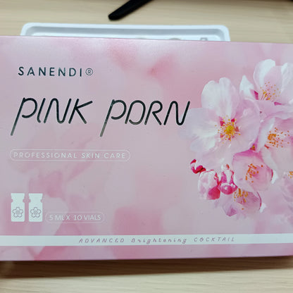 2026 SANENDI Pink PDRN Serum Cocktail Face Care Essence Hydrating Liquid Solution Korean Skin Care Glow Recipe 5ml*10 vials