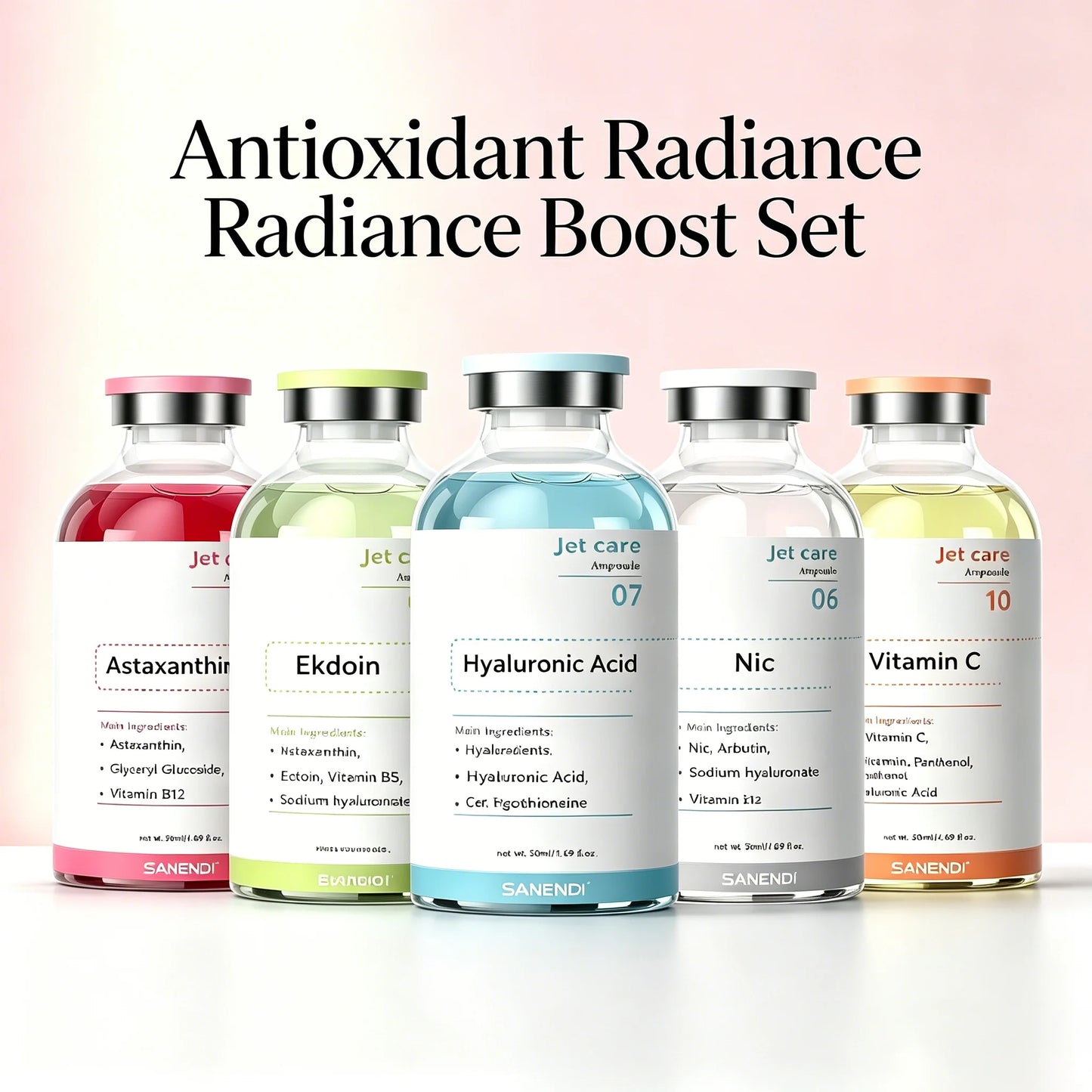 Wholesale Salmon DNA PDRN Face Serum AOxygen Spray Der.pen Kit Jet peeling Beauty Salon Korean Skin Care 5 10 Bottles Seti