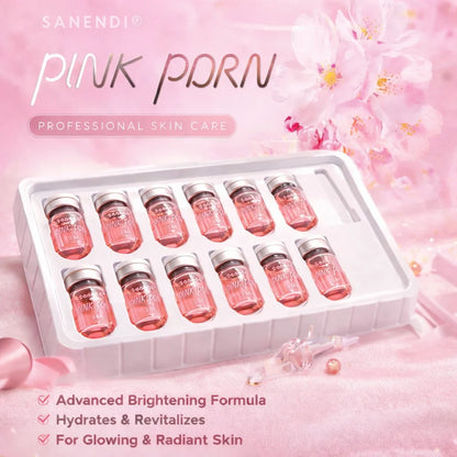 2026 SANENDI Pink PDRN Serum Cocktail Face Care Essence Hydrating Liquid Solution Korean Skin Care Glow Recipe 5ml*10 vials