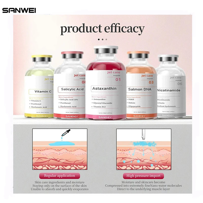 Wholesale Salmon DNA PDRN Face Serum AOxygen Spray Der.pen Kit Jet peeling Beauty Salon Korean Skin Care 5 10 Bottles Seti