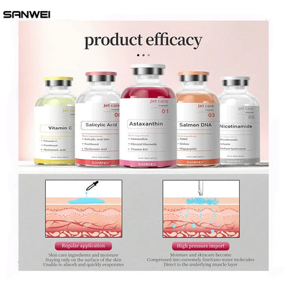 Wholesale Salmon DNA PDRN Face Serum AOxygen Spray Der.pen Kit Jet peeling Beauty Salon Korean Skin Care 5 10 Bottles Seti