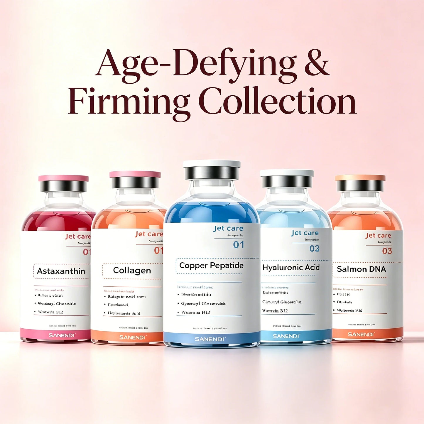 Wholesale Salmon DNA PDRN Face Serum AOxygen Spray Der.pen Kit Jet peeling Beauty Salon Korean Skin Care 5 10 Bottles Seti