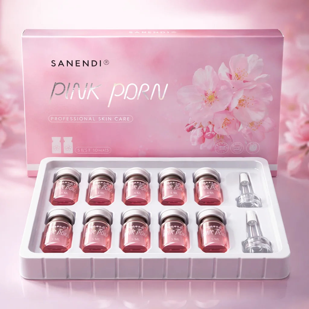 Sanendi PDRN Pink Cocktail Salmon DNA Facial Serum For Dermapen Face Glowing Hyaluronic Acid  Korean Skin Care 5mlX10vials