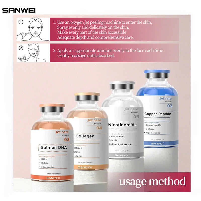 Wholesale Salmon DNA PDRN Face Serum AOxygen Spray Der.pen Kit Jet peeling Beauty Salon Korean Skin Care 5 10 Bottles Seti