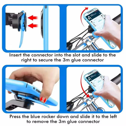 360° Rotatable Fully Adjustable Universal Phone Holder Shockproof Motorcycle & Bicycle GPS Navigation Mount for All Smartphones
