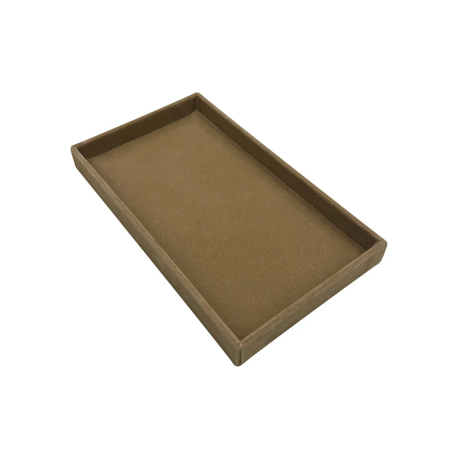 1PC, Flocking Jewelry Box Jewelry Tray, Color: Brown