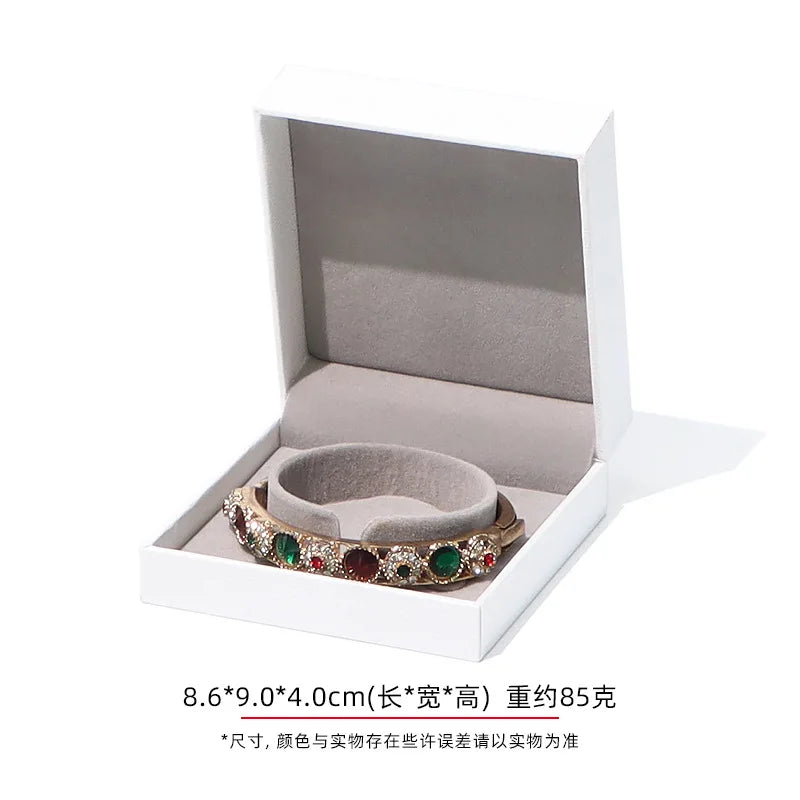 Jewelry Gift Boxes Velvet Lined for Ring Necklace Bracelet Luxury Packaging Wholesale Bulk 4 Colors Padded Boutique Box