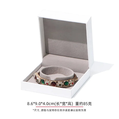 Jewelry Gift Boxes Velvet Lined for Ring Necklace Bracelet Luxury Packaging Wholesale Bulk 4 Colors Padded Boutique Box