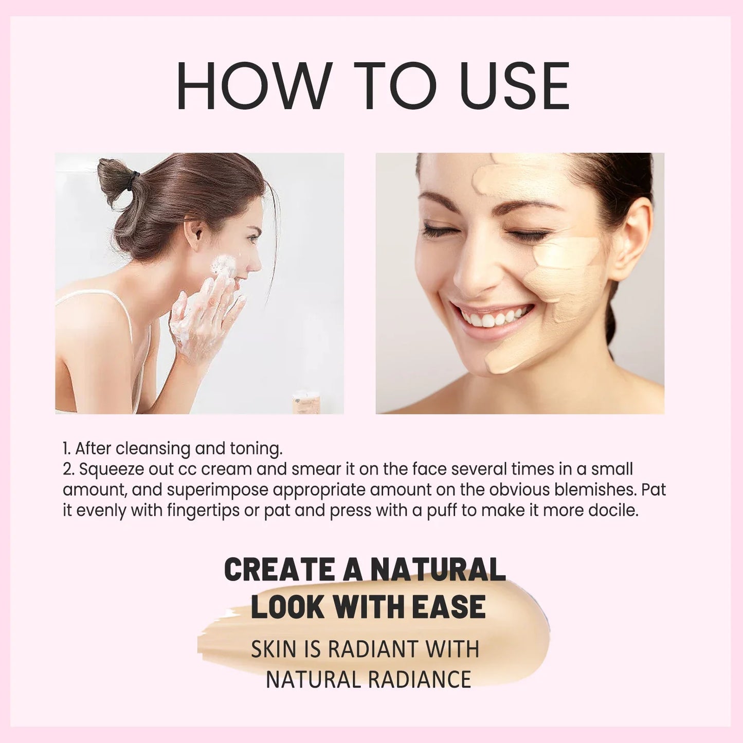 Facial Repair CC Cream: Offers natural coverage, is waterproof and long-wearing, and provides hydration.