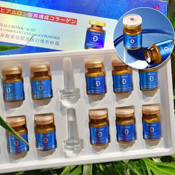 12PCS Hyaluronic Acid Essence Collagen Filling Powder Cream  Recombinant Repair Moisturizing Firming Whitening Skin Care