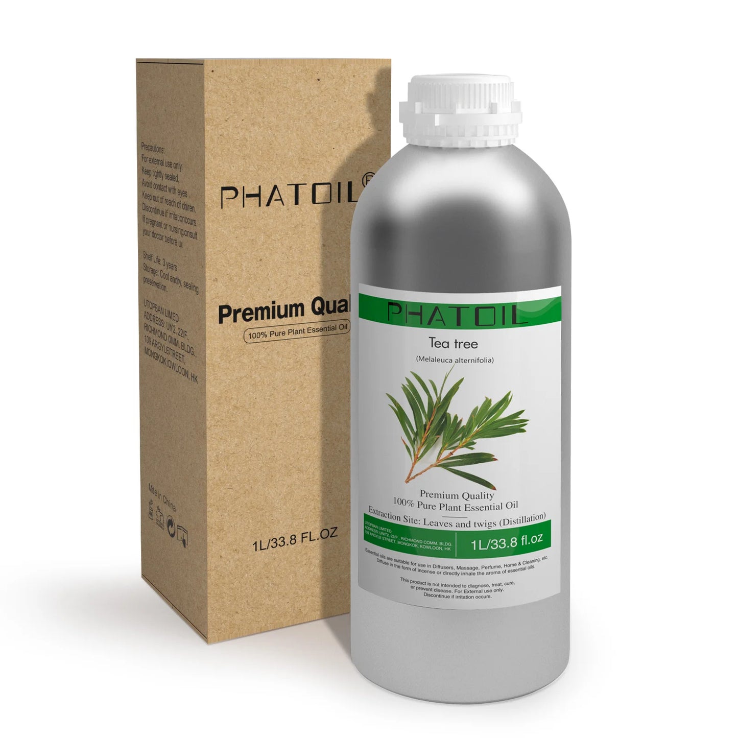 PHATOIL 1000ml Pure Essential Oil For Skin Care Spearmint Bergamot Lavender Eucalyptus Lemongrass Aromatherapy Essential Oils