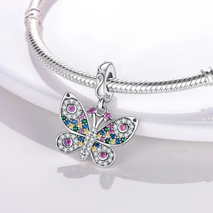 Hot 925 Sterling Silver Charm Beads Butterfly Dragonfly Firefly Charms Fit Original Bracelets DIY Jewelry For Women Gift