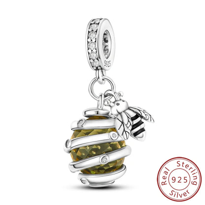 Hot 925 Sterling Silver Charm Beads Butterfly Dragonfly Firefly Charms Fit Original Bracelets DIY Jewelry For Women Gift