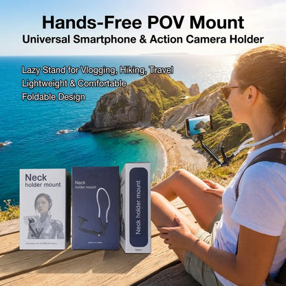 Magnetic Hanging Neck Stand for iPhone Wearable Mobile Phone Holder with Tripod Function Video Selfie Stick Suporte for Magsafe