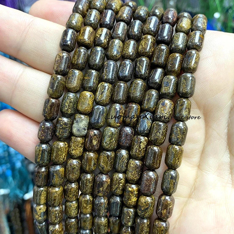 6x9MM Cylinder AA Smoky Quartz Natural Stone Loose Spacer Beads for Jewelry Making DIY Earrings Bracelets Charms Accessories