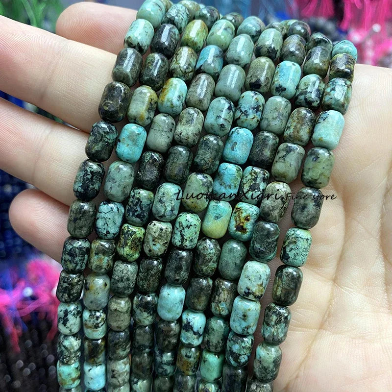 6x9MM Cylinder AA Smoky Quartz Natural Stone Loose Spacer Beads for Jewelry Making DIY Earrings Bracelets Charms Accessories
