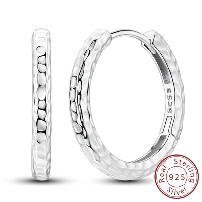 Hoop Earrings New Original 925 Sterling Silver Sweet Heart Bow Round Zircon Studs Drop Earrings For Women Girl Fine Jewelry