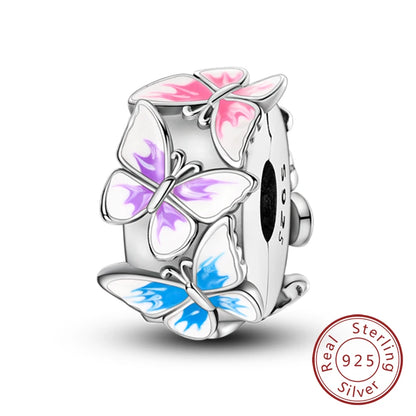 Hot 925 Sterling Silver Charm Beads Butterfly Dragonfly Firefly Charms Fit Original Bracelets DIY Jewelry For Women Gift