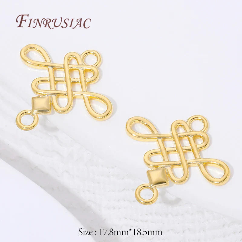 Connectors For Jewerly 18K Gold Plated Brass Connectors For Bracelets Accessories DIY Jewelry Making Supplies,Earrings Findings
