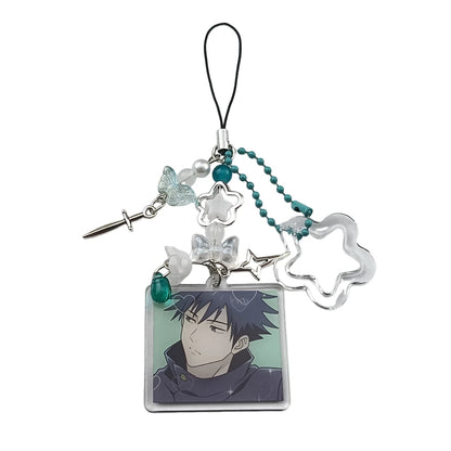 Anime Handmade Jujutsu Inspired Keychains Gojo Phone Bag Accessories Charm Party Gift For Boy and Girl Fans