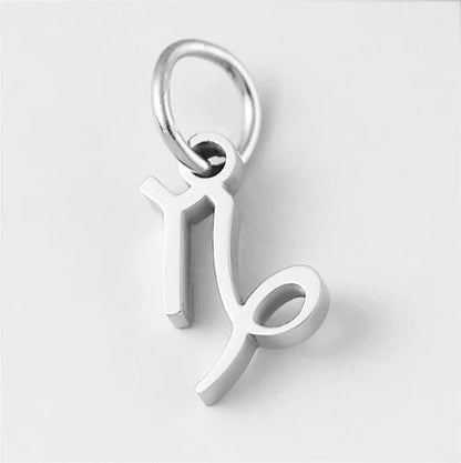 10PCS Stainless Steel Star Zodiac Sign 12 Constellation Pendant Accessories for Necklace Women Man Jewelry Gifts Wholesale