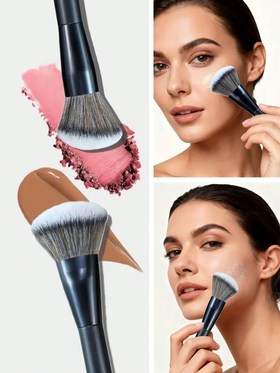 5-piece facial makeup brush set: foundation brush, powder brush, blush brush, concealer brush, contour brush, blending brush. High-end makeup brushes with oil-coated handles for a comfortable feel. Professional-grade makeup t