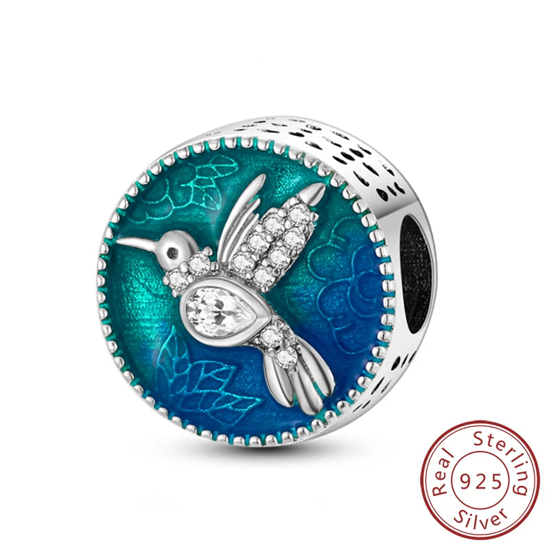 Hot 925 Sterling Silver Charm Beads Butterfly Dragonfly Firefly Charms Fit Original Bracelets DIY Jewelry For Women Gift
