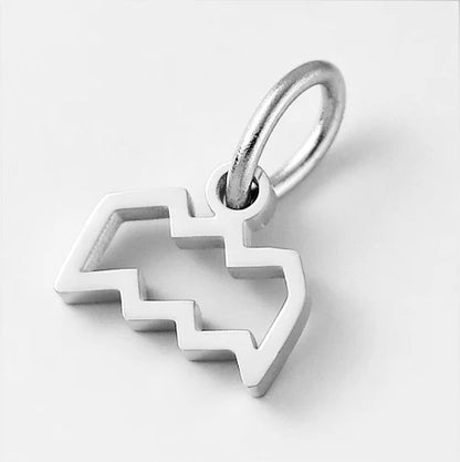 10PCS Stainless Steel Star Zodiac Sign 12 Constellation Pendant Accessories for Necklace Women Man Jewelry Gifts Wholesale