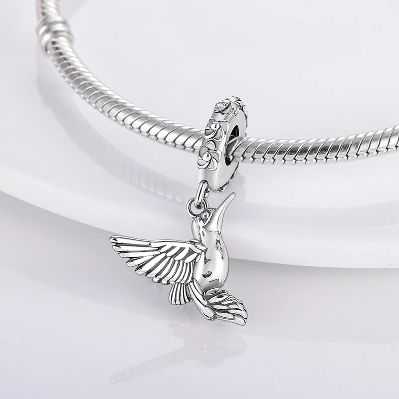 Hot 925 Sterling Silver Charm Beads Butterfly Dragonfly Firefly Charms Fit Original Bracelets DIY Jewelry For Women Gift