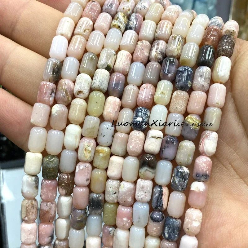 6x9MM Cylinder AA Smoky Quartz Natural Stone Loose Spacer Beads for Jewelry Making DIY Earrings Bracelets Charms Accessories