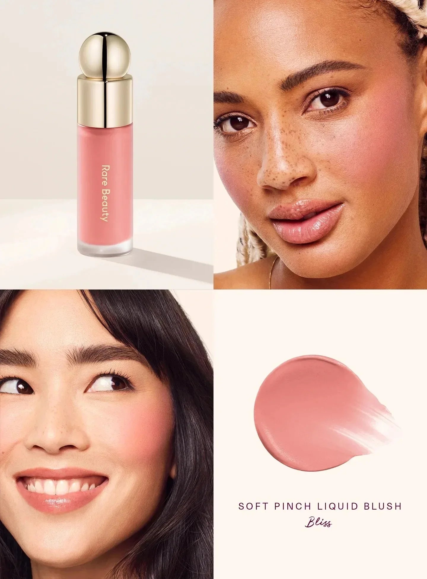 Rare Beauty Lipstick Blush Cream Grace Liquid Blush Waterproof Mositure Face Contour Shadow Blusher Liquid Blusher Plump Makeup