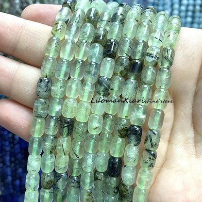 6x9MM Cylinder AA Smoky Quartz Natural Stone Loose Spacer Beads for Jewelry Making DIY Earrings Bracelets Charms Accessories