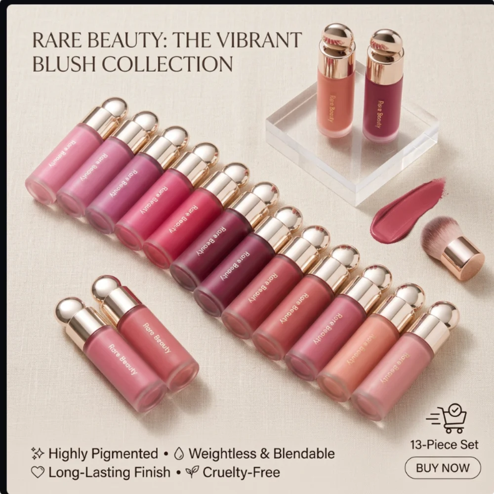 Rare Beauty 3D Face Contour Liquid Bronzer Shade Smooth Highlight Mirror Lasting Natural Nose Shadow Waterproof Brighten Makeup