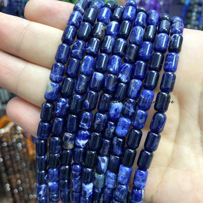 6x9MM Cylinder AA Smoky Quartz Natural Stone Loose Spacer Beads for Jewelry Making DIY Earrings Bracelets Charms Accessories
