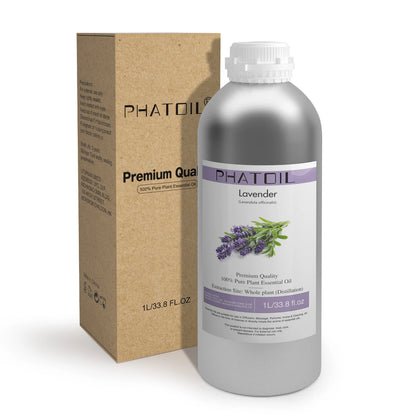 PHATOIL 1000ml Pure Essential Oil For Skin Care Spearmint Bergamot Lavender Eucalyptus Lemongrass Aromatherapy Essential Oils