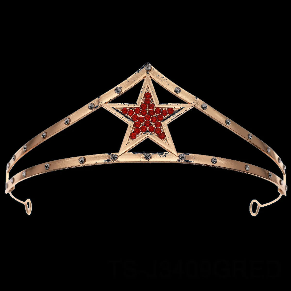 Luxury Red Rhinestone Bridal Tiara Headband Baroque Crystal Grand Crown For Women Banquet Jewelry Hair Accessories