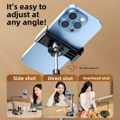 1Pc Mobile Phone Holder,special Bracket for Overhead Shooting,desktop Live Shooting, Food Recording Video,unpacking Vlog Bracket