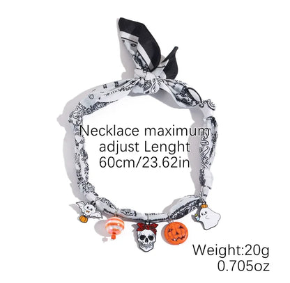 Colorful Rope Heart Pearl Flower Necklace Women's Sweet Fabric Charm Necklace Fashion Stainless Steel Pendant Necklace Accessory