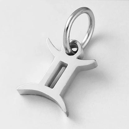 10PCS Stainless Steel Star Zodiac Sign 12 Constellation Pendant Accessories for Necklace Women Man Jewelry Gifts Wholesale