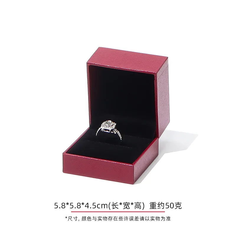 Jewelry Gift Boxes Velvet Lined for Ring Necklace Bracelet Luxury Packaging Wholesale Bulk 4 Colors Padded Boutique Box