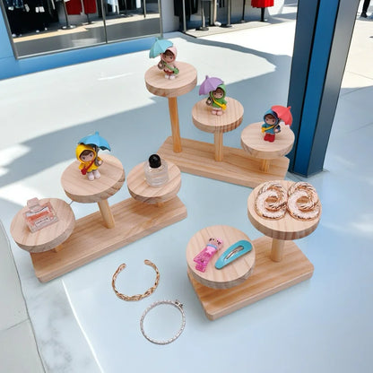 Wooden display rack with storage rack - Multi-layer storage box for jewelry.superior plants - for jewelry bead display