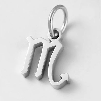 10PCS Stainless Steel Star Zodiac Sign 12 Constellation Pendant Accessories for Necklace Women Man Jewelry Gifts Wholesale