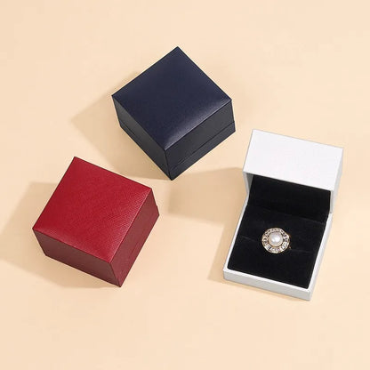 Jewelry Gift Boxes Velvet Lined for Ring Necklace Bracelet Luxury Packaging Wholesale Bulk 4 Colors Padded Boutique Box