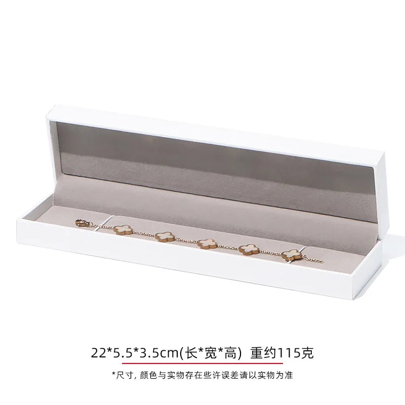 Jewelry Gift Boxes Velvet Lined for Ring Necklace Bracelet Luxury Packaging Wholesale Bulk 4 Colors Padded Boutique Box