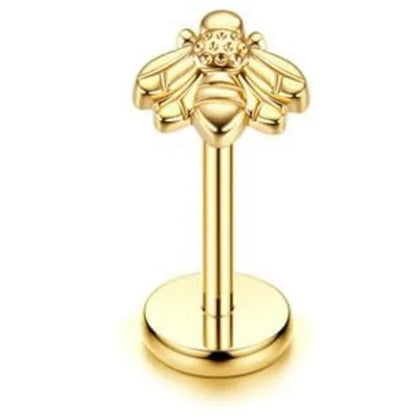 Bobisty 20G Flat Back Studs Earrings for Women Men 14K Gold Plated Push-in Cartilage Helix Tragus Nose Piercing Jewelry